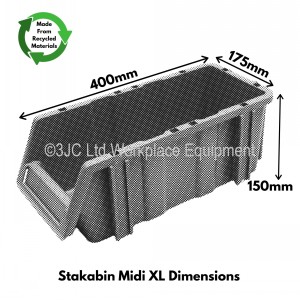 Stakabin Freestanding Parts Bins Size 2 Midi XL